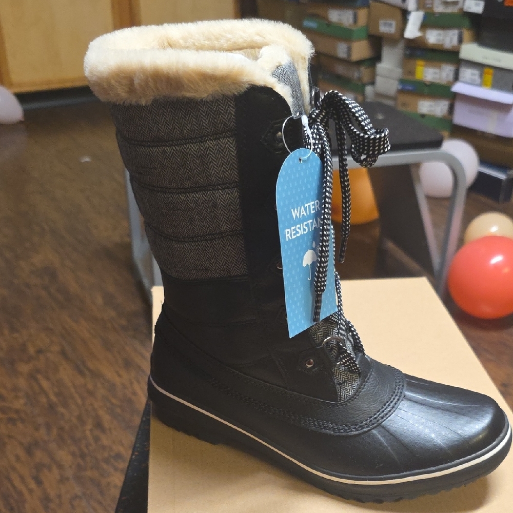 JBU Women's Black and Gray Winter Boots